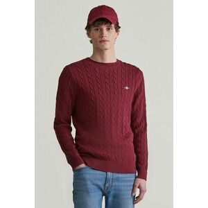 PULÓVER GANT COTTON CABLE C-NECK WINE RED kép