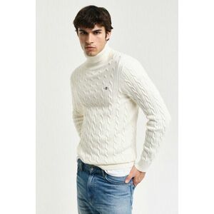 GARBÓ GANT COTTON CABLE TURTLE NECK CREAM kép