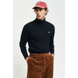 GARBÓ GANT COTTON CABLE TURTLE NECK EVENING BLUE kép