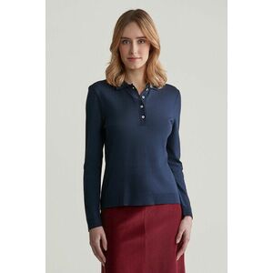 PÓLÓ GANT REG SEAMLESS LS POLO EVENING BLUE kép