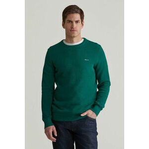 PULÓVER GANT COTTON PIQUE C-NECK DEEP FOREST GREEN kép