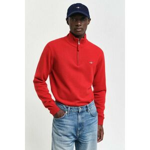 PULÓVER GANT SUPERFINE LAMBSWOOL HALF ZIP BRIGHT RED kép