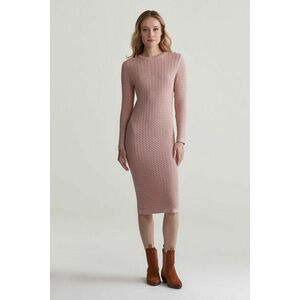 RUHA GANT MINI CABLE KNIT DRESS DUSTY PINK kép