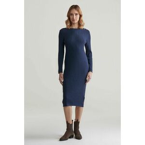 RUHA GANT MINI CABLE KNIT DRESS EVENING BLUE kép