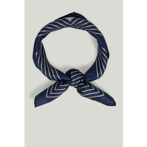 SÁL GANT MONOGRAM BORDER SILK SCARF EVENING BLUE kép