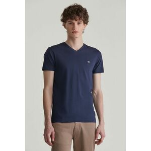 PÓLÓ GANT SLIM SHIELD V-NECK T-SHIRT EVENING BLUE kép