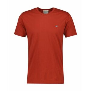 PÓLÓ GANT SLIM SHIELD V-NECK T-SHIRT IRON RED kép