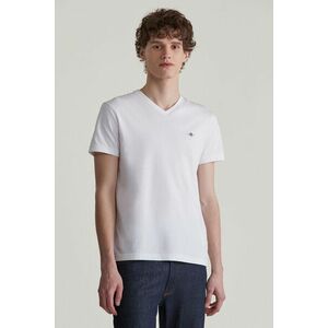 PÓLÓ GANT SLIM SHIELD V-NECK T-SHIRT WHITE kép