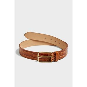 ÖV GANT CROCO WAIST BELT CINNAMON BROWN kép