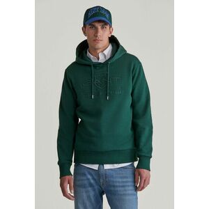 MELEGÍTŐ FELSŐ GANT REG TONAL SHIELD HOODIE TARTAN GREEN kép