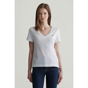 PÓLÓ GANT REG SHIELD SS V-NECK T-SHIRT WHITE kép