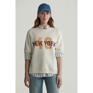 MELEGÍTŐ FELSŐ GANT GRAPHIC SS C-NECK SWEAT CREAM kép