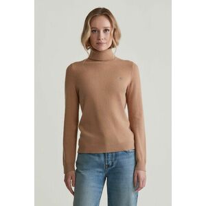 GARBÓ GANT EXTRAFINE LAMBSWOOL ROLLNECK CARAMEL BEIGE kép