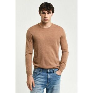 PULÓVER GANT EXTRAFINE MERINO WOOL C-NECK DK. SAND MELANGE kép