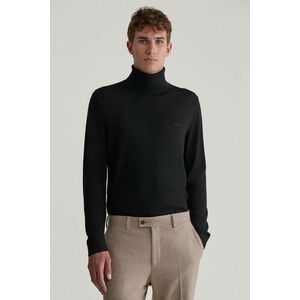 KARDIGÁN GANT EXTRAFINE MERINO WOOL TURTLENECK BLACK kép