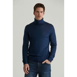 KARDIGÁN GANT EXTRAFINE MERINO WOOL TURTLENECK MARINE kép