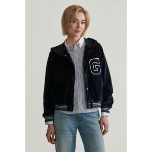 MELEGÍTŐ FELSŐ GANT GANT VARSITY VELOUR HOODIE EVENING BLUE kép