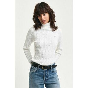 GARBÓ GANT STRETCH COTTON CABLE TURTLENECK EGGSHELL kép