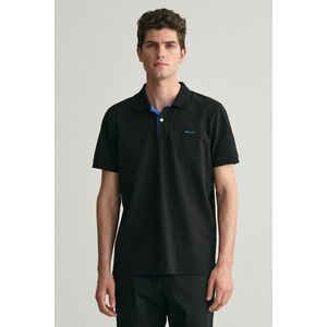 PÓLÓ GANT REG CONTRAST PIQUE SS RUGGER BLACK kép