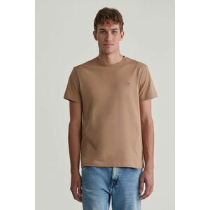 PÓLÓ GANT SLIM SHIELD SS T-SHIRT WARM KHAKI kép