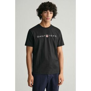 PÓLÓ GANT PRINTED GRAPHIC SS T-SHIRT BLACK kép