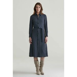 RUHA GANT SLIM PINSTRIPED SHIRT DRESS EVENING BLUE kép