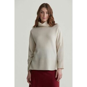 PULÓVER GANT HERRINGBONE DETAIL ROLLNECK CREAM kép