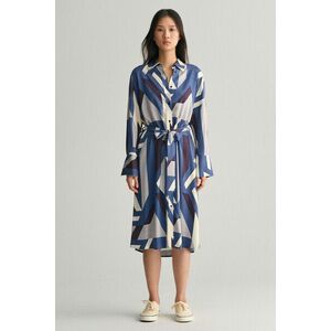 RUHA GANT RELAXED LETTERS PRINT SHIRT DRESS DUSTY BLUE SEA kép