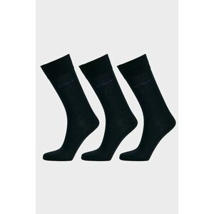 ZOKNI GANT MERCERIZED COTTON SOCKS 3-PACK BLACK kép