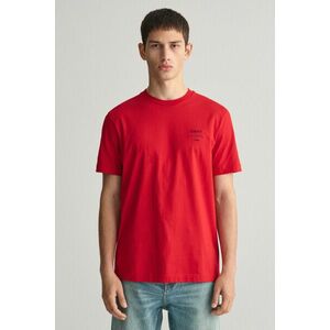 PÓLÓ GANT LOGO SCRIPT SS T-SHIRT RUBY RED kép