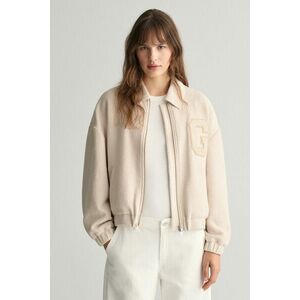 DZSEKI GANT TEXTURED VARSITY JACKET SOFT OAT kép