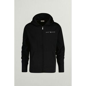 MELEGÍTŐ FELSŐ GANT PRINTED GRAPHIC FULL ZIP HOODIE BLACK kép