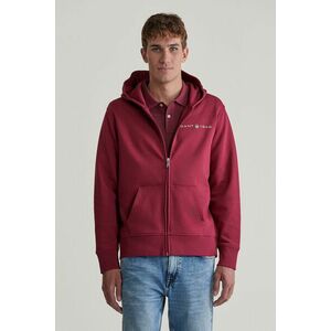 MELEGÍTŐ FELSŐ GANT PRINTED GRAPHIC FULL ZIP HOODIE RICH WINE kép