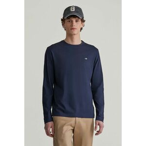 PÓLÓ GANT REG SHIELD LS T-SHIRT EVENING BLUE kép