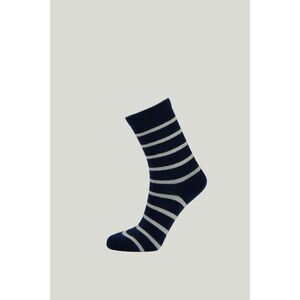 ZOKNI GANT STRIPE WOOL CASHMERE SOCKS EVENING BLUE kép