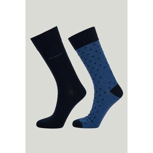 ZOKNI GANT DOT AND SOLID SOCKS 2-PACK VINTAGE BLUE kép