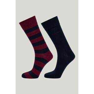 ZOKNI GANT BARSTRIPE AND SOLID SOCKS 2-PACK RICH WINE kép