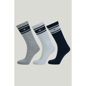 ZOKNI GANT SHIELD SPORT SOCKS 3-PACK EVENING BLUE kép