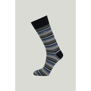 ZOKNI GANT SHIELD MULTISTRIPE SOCKS BLACK kép