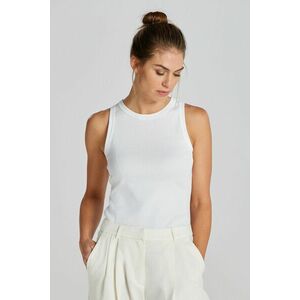 TOP HIGH NECK RIB TANK TOP WHITE kép