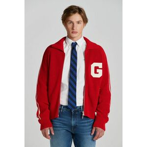 PULÓVER GANT CROPPED SHINY COTTON TRACK JACKET RUBY RED kép