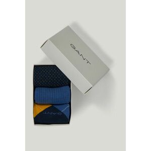 ZOKNI GANT ARGYLE SOCKS 3-PACK GIFT BOX EVENING BLUE kép