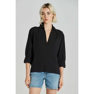 ING GANT REL SEERSUCKER STRIPE POPOVER BLACK kép