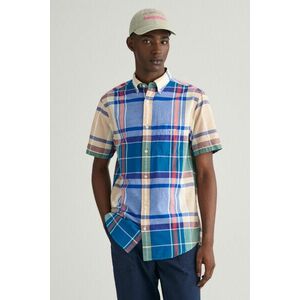 ING GANT REG INDIAN MADRAS SS SHIRT RICH BLUE kép