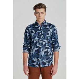 ING GANT REG LINEN PRINT SHIRT MARINE kép