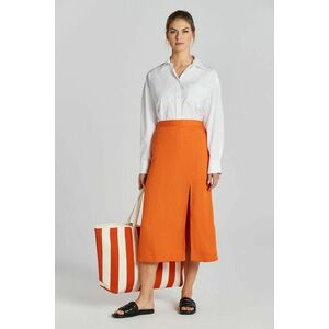 SZOKNYA GANT REL MIDI LINEN BLEND SKIRT PUMPKIN ORANGE kép