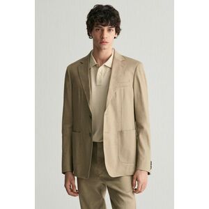 ZAKÓ GANT SLIM COTTON LINEN SUIT BLAZER DESERT BROWN kép