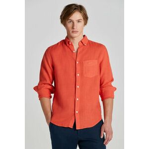 ING GANT REG GMNT DYED LINEN SHIRT BURNT ORANGE kép