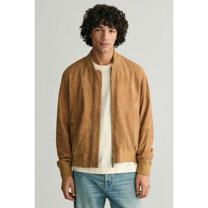 DZSEKI GANT SUEDE BOMBER JACKET DARK KHAKI kép