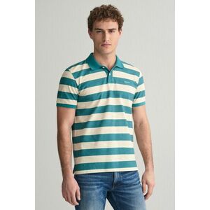 PÓLÓ GANT HEAVY WASHED STRIPED POLO OCEAN TURQUOSIE kép